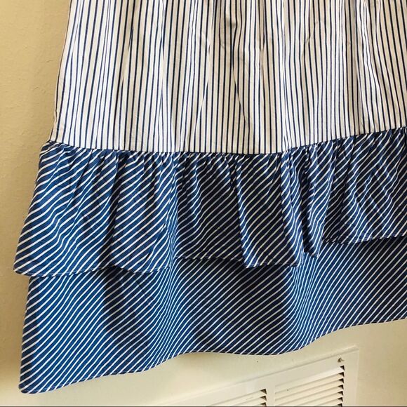 J. Crew Striped Tiered Ruffle Summer Skirt Sz. 6 Cotton/Stretch - Picture 5 of 8